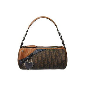 CHRISTIAN DIOR Romantic Hobo Shoulder Bag Trotter Brown Black